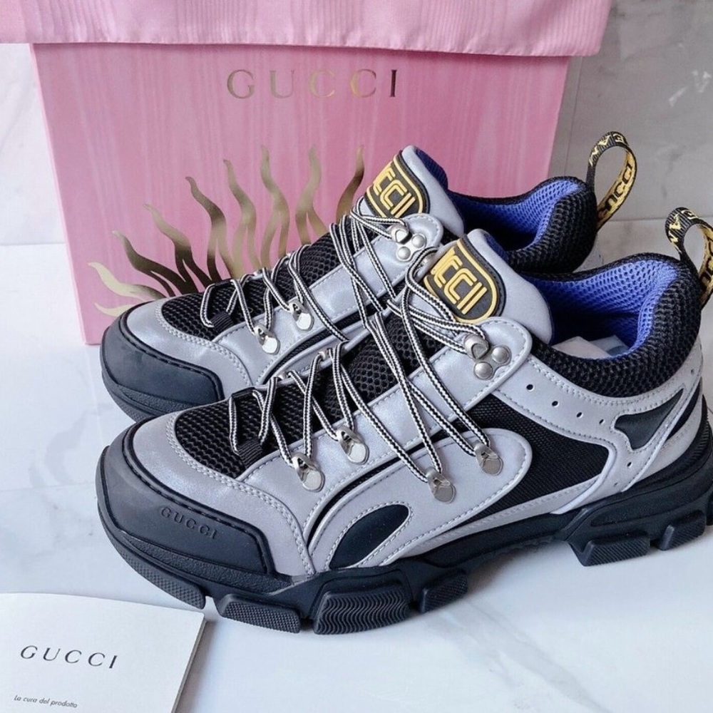 Gucci Flashtrek Sneakers Black/Silver